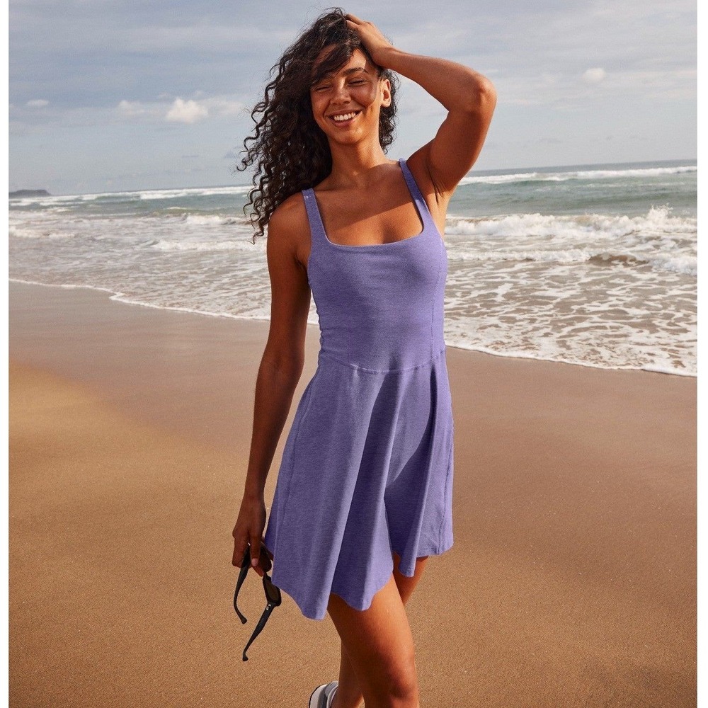 Beyond Yoga Garden Party Mini  Tennis Dress Women's Size Small Purple Activewear